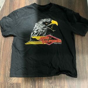 AMIRI Black Tee with Eagle and California Graphic